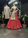 AJD 7888 Designer Wedding Wear Couple Lehenga With Kurta Catalog